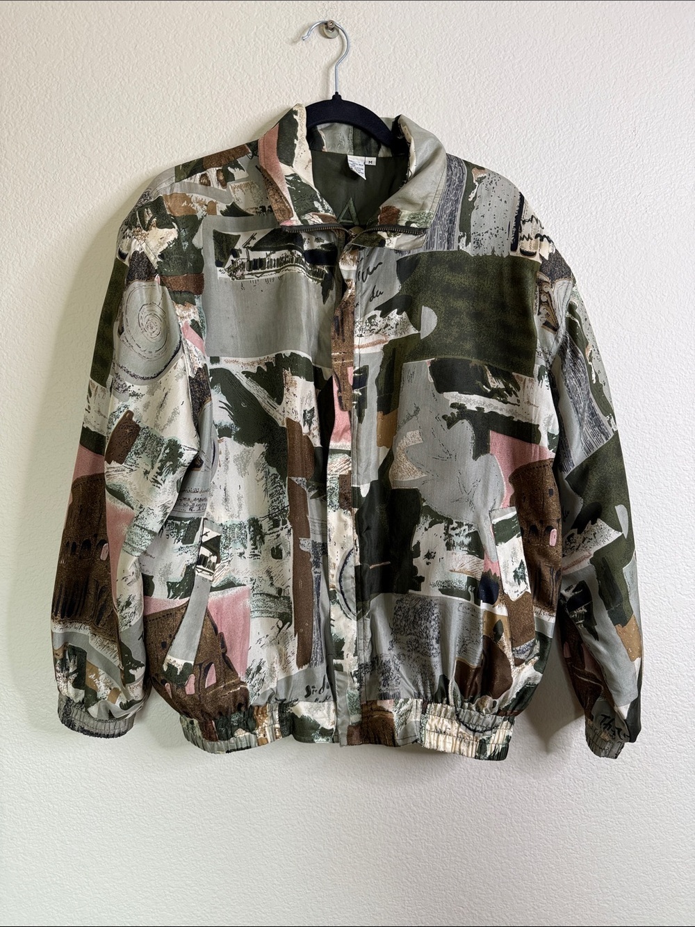 Vintage CoAco silk bomber jacket size medium EUC